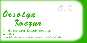 orsolya koczur business card